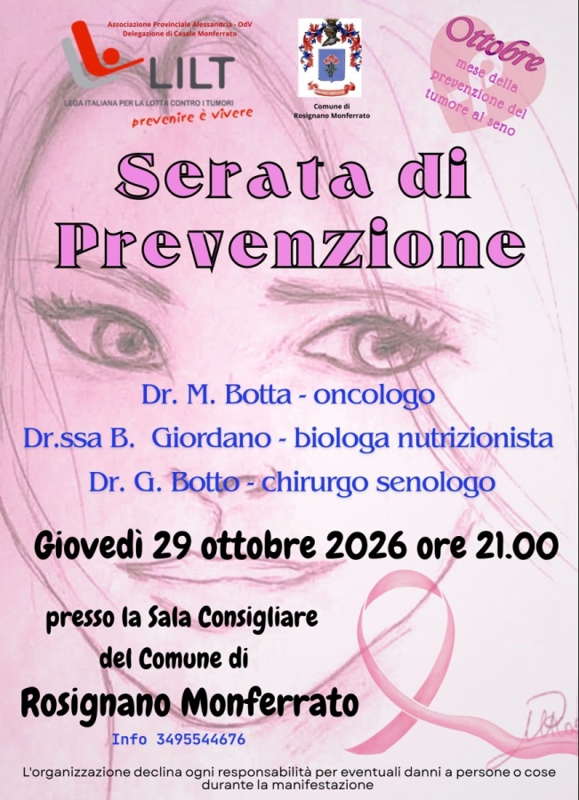 Serata di Prevenzione presso la. Sala Consigliare del Municipio